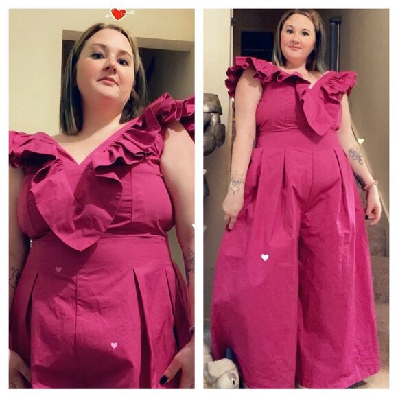 Amari jumpsuit in fuchsia pink - Picture 1 of 16